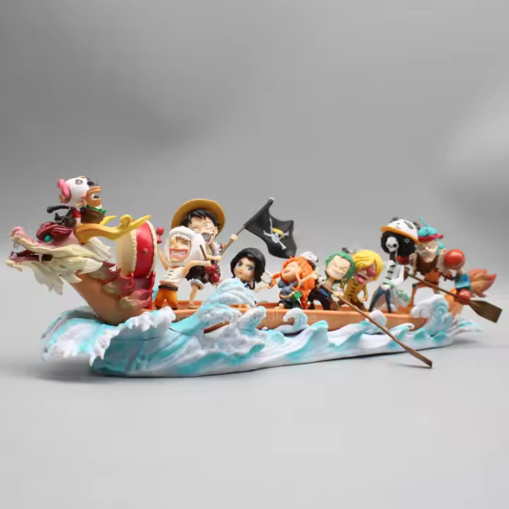 Figura De Anime One Piece Luffy Y Amigos Serie Carrera De Barco Dragón Decoración De Escritorio Regalo Colección De Modelos PVC Para Fans De La Edad De 14 Años O Más - 1