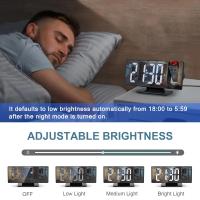Reloj despertador LED ajustable, pantalla de hora y temperatura de 12/24 horas, alimentación por USB, adecuado para personas que duermen profundamente, para uso en el hogar y la oficina. - details 9