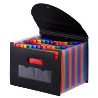 Organizador De Archivos A4 Con 24 Compartimentos De Tamaño Expansible Y Cubierta En Colores Arcoíris Para Escuela - details 8