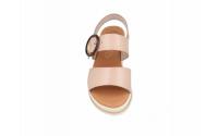 Sandalias Mujer de Piel BDA con Plataforma y Adorno de Hebilla XXL 43715 Disfruta del equilibrio perfecto entre estilo vanguardista y bienestar absoluto. Estas sandalias destacan por su innovadora plataforma bicolor y su diseño de tiras anchas, ideales - details 3