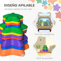 Outsunny Piedras de Equilibrio para Niños Apilables Bloques de Equilibrio Antideslizante Estilo Estrella de Mar de 11 Piezas para Coordinación y Desarrollo del Equilibrio Interior Exterior - details 3