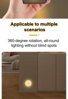 Luz Nocturna LED Recargable Por USB Con Sensor De Movimiento Para Dormitorio Escaleras Pasillo Armario - Iluminación Eficiente Energéticamente - details 6