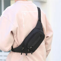 Bolsa De Cintura Impermeable Para Hombres Y Mujeres Bolsa De Deporte Al Aire Libre De Lona Con Cierre De Cremallera Color Sólido Bolsa Bandolera Unisex - details 20