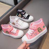 Zapatos De Lona Para Niños Y Niñas Estilo Cuatro Estaciones Bordado Blanco Dibujos Animados Niños Y Niñas Rosa Suave Antideslizante Casual - details 9
