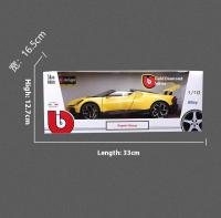 Nueva Bburago 2024 Modelo Miniatura De Coche Diecast De Aluminio 1:18 Bugatti W16 Mistral Juguete Deportivo Para Regalo De Navidad - details 3