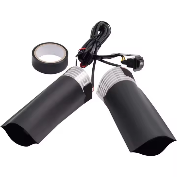 Puños calefactados para motocicleta de 12 V, nuevos tipos de barco, almohadillas calefactables universales para puños de motocicleta, insertos calentadores de manillar ajustables de alta y baja temperatura - 1