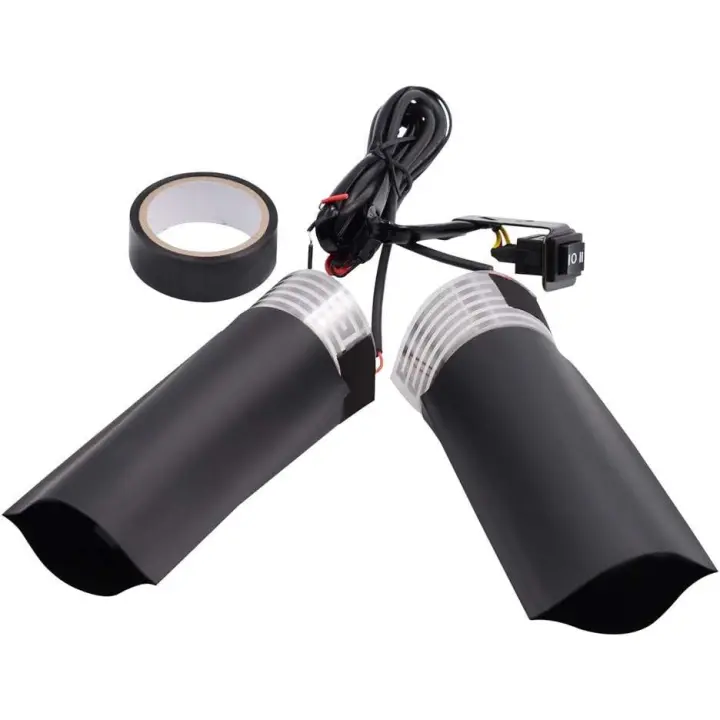 Puños calefactados para motocicleta de 12 V, nuevos tipos de barco, almohadillas calefactables universales para puños de motocicleta, insertos calentadores de manillar ajustables de alta y baja temperatura - 1