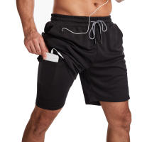 GITF Shorts De Entrenamiento Para Hombres 2-en-1 Running 7 Pulgadas Secado Rápido Gimnasio Deporte Fútbol Algodón Sólido Talla Verdadera - details 6