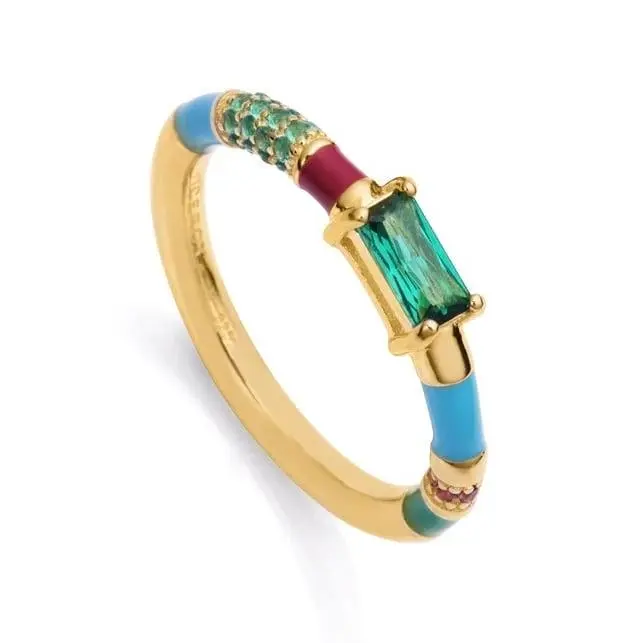 ANILLO PLATA DORADA ELEGANT VICEROY FASHION - 13141A014-99 - Talla 14 - 1
