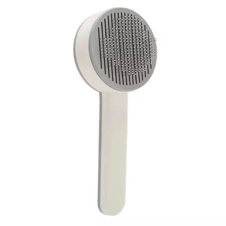 Cepillo de aseo de gato multiusos auto limpieza mascota pelo eliminación aguja peine para perros gatos mascotas, gris - 1