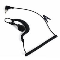 Auricular De Radio Con Gancho Para Oído 3.5mm Single Ear Hook Headset Con Clip Y Cable Coilado Para Walkie Talkie - details 0