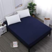 Sábana Fitted De Algodón 100% Con Banda Elástica Para Cama King Queen Double Single Tamaño 160/180/200/220X200 Protección Del Suelo - details 14