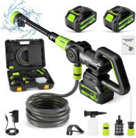 Arandela de coche de alta presión sin escobillas, pistola de agua pulverizada 6 en 1, boquillas multifunción, lavado de coche inalámbrico de espuma, 1200W, 120bar - details 5