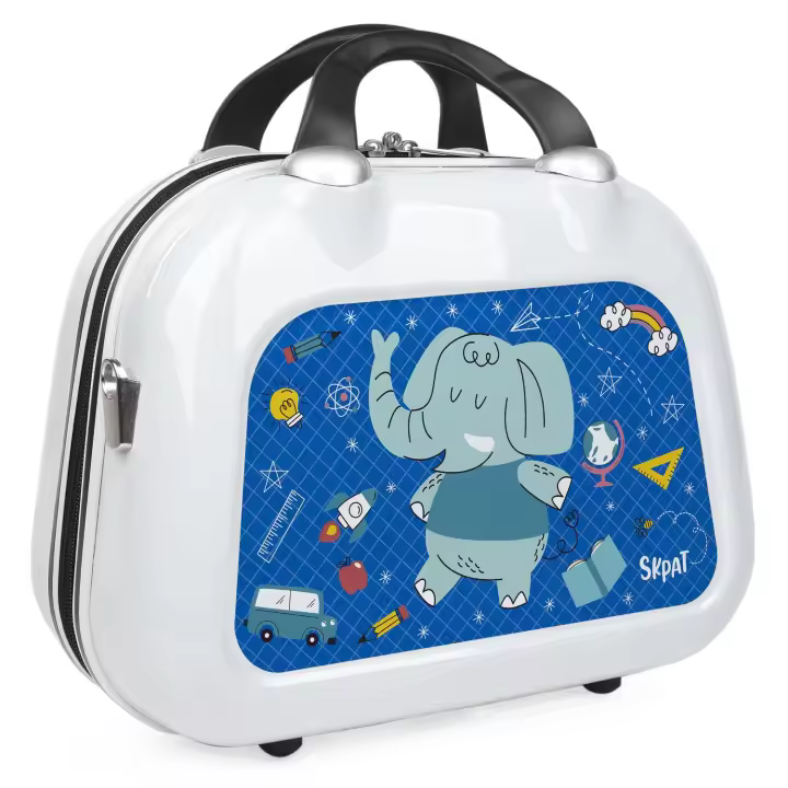 NECESER Rígido Infantil ELEFANTE Skpat - ASA de Mano + BANDOLERA y adaptable a TROLLEY - 2 años de garantía - 1