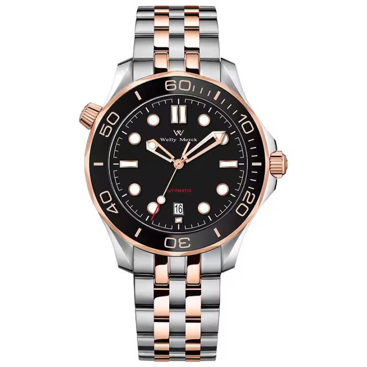 Reloj Mecánico Automático WM Watch Para Hombres Resistente Al Agua Acero Inoxidable Cristal De Zafiro Miyota 8217 Welly Merck - 1