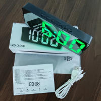 Reloj De Mesa LED Espejo Digital Para Dormitorio Oficina Viaje Con Función De Alarma Y Temperatura Espejo De Maquillaje - details 5