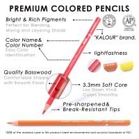 KALOUR Set De Lápices De Colores Profesionales 50/72/180/240/300 Pcs Lápices De Aceite Para Dibujos Y Pintura Artística Suministros Para Colorear - details 68