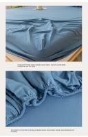 Sábana De Lujo Para Doble Cama 2 Personas Funda De Sábanas Elástica Cubierta De Sábanas Para Cama Queen King 120/150/180/220x200 Linen De Adultos - details 0