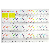 Pegatinas De Piano Transparentes Y Coloridas Adhesivas Removibles Para Principiantes Stickers De Notas Para Teclado De 49/61/76/88 Teclas - details 1