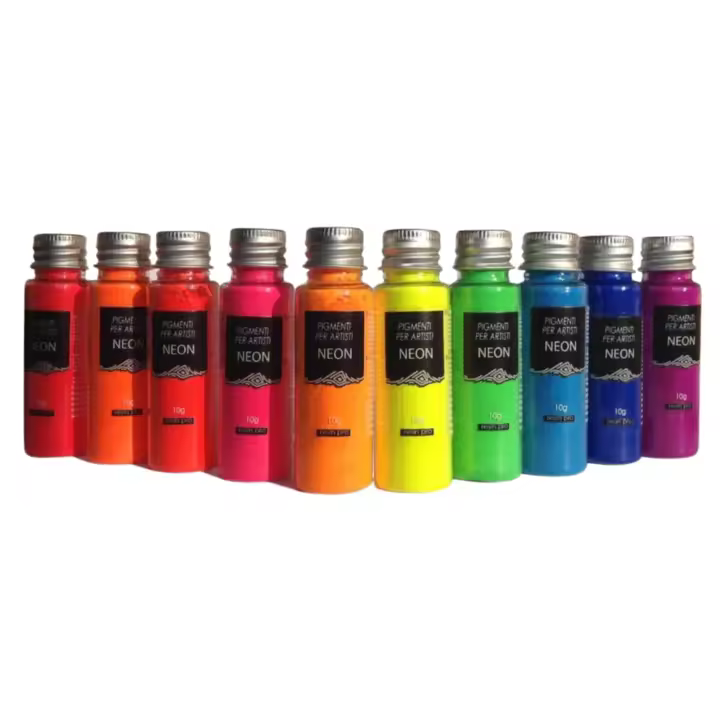 Resin Pro - Pigmentos de Neón - Kit de Pigmentos Impresionantes Mixtos - Resinas Epoxi - Poliuretano - Acrílico - Pintura - Creación Artística - Decoupage - Multicolor - 10 X 10 Gr - 1