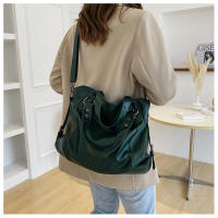 Bolso De Hombro Para Mujer En Cuero PU Gran Capacidad Bolso Cruzado Casual Retro De Color Sólido Para Viaje Y Compras - details 11