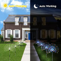 Luz De Jardín Solar LED Impermeable Con 8 Modos De Fuegos Artificiales Para Paisaje Jardín Decoración De Navidad Y Fiesta - details 4