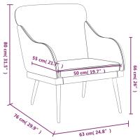vidaXL Sillón de cuero sintético negro 63x76x80 cm - details 7