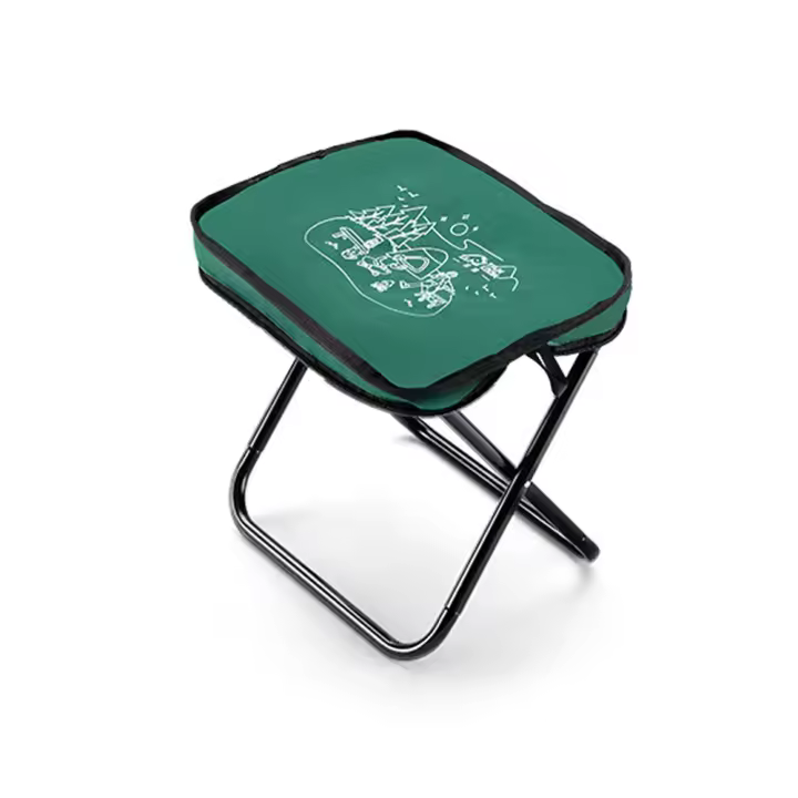 Taburete plegable portátil pequeño, silla de pesca, taburete suelto, taburete plegable ligero, adecuado para camping, pesca, picnic, Viajes - 1