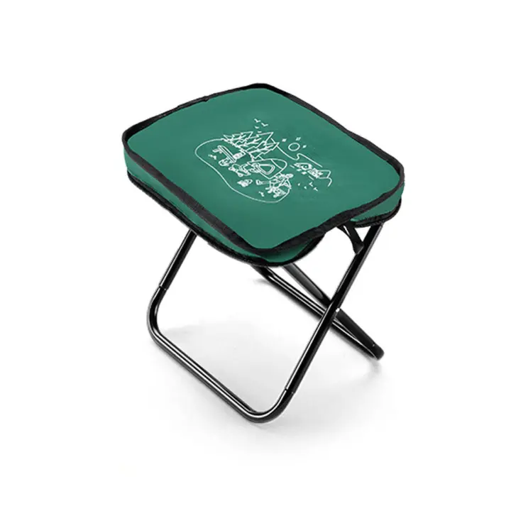 Taburete plegable portátil pequeño, silla de pesca, taburete suelto, taburete plegable ligero, adecuado para camping, pesca, picnic, Viajes - 1