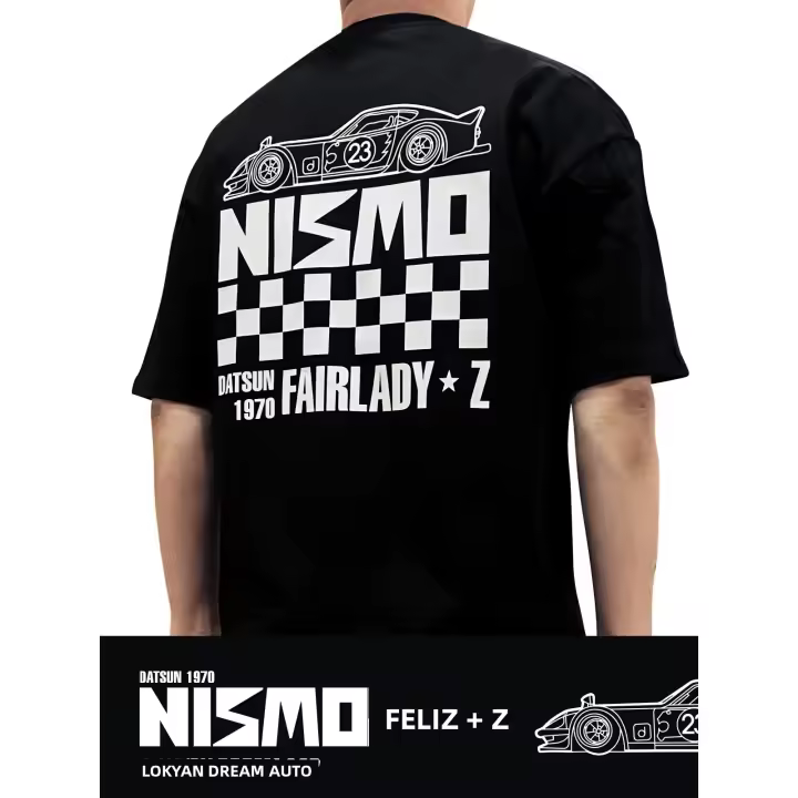 Camiseta Fairlady 240Z Vintage Con Impresión De Coche NISMO Deportiva Casual Para Hombres Y Mujeres Manga Corta Top Para Parejas - 1