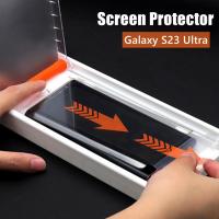 Película De Cerámica Premium Para Samsung Galaxy S23 Ultra Antipolvo Instalación Fácil Sin Vidrio Definición Alta Con Herramienta De Instalación Automática - details 0