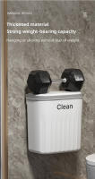 Basurero De Baño Plegable 12/16L Con Tapa Y Soporte En La Pared Recipiente De Residuos Impermeable Para Inodoro Estilo Rectangular - details 7