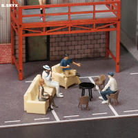 Kicarmod Kit De Mesa Y Silla De Sofá a Escala 1/64 Paquete Con Escenas Arquitectónicas Y Modelos De Coches a Escala Compatible Para Juegos De Figuras De Acción - details 1