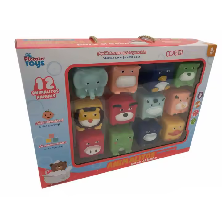 Set 12 Animales Baño Juguetes PICCOLOTOYS - 1