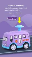 Juguete Educativo Para Niños Coche De Resbalón Inercia Azul Para Interacción Padre-Hijo Interior Juguetes De Taxi Avión Autobús Escala 1:32 Regalo De Cumpleaños - details 3