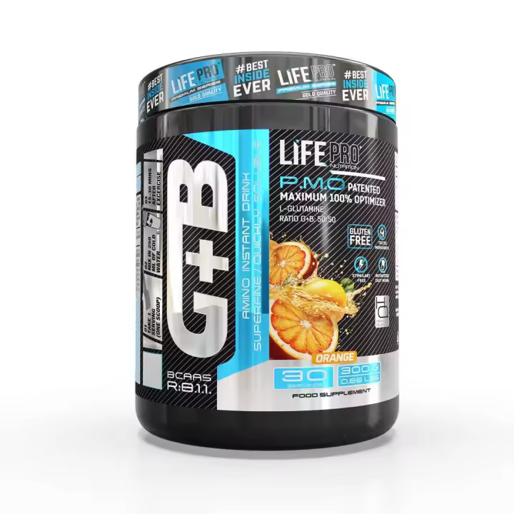 LIFE PRO NUTRITION BCAA + GLUTAMINA 300G - Proporción Óptima 8.1.1 - Favorece el Desarrollo y Retrasa la Fatiga Muscular - 1