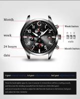 Reloj Mecánico Automático GUANQIN Para Hombre Con Correa De Acero Inoxidable Cristal De Zafiro Resistente Al Agua Luminoso Estilo Militar Piloto Clásico - details 9