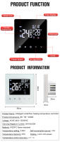 SOMY Termostato de pared para caldera de gas, control de temperatura inteligente, programable, 3A, negro - details 7