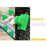 40Pcs Clip De Plástico Para Invernadero Verde Clavos De Cierre Rápido Para Cubierta De Película En Invernaderos Color Verde - details 4