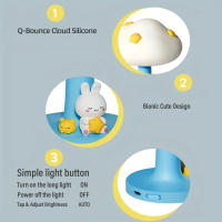 Lámpara De Noche LED Nube Recargable En Silicona Decorativa Y Cálida Para Dormitorio Con Luz LED De 249-2000 Luminosos Fuente De Energía: Batería Recargable - details 5