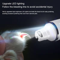 Cortauñas Eléctrico Para Mascotas Con Luz LED Recargable Herramienta De Pulido Y Afeitar Uñas Para Perros Y Gatos - details 3
