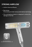 Secador De Pelo Profesional De Secado Rápido Iónico Para Cabello Rizado Control De Encarcelamiento Voluminizador Uso En Salón - details 5