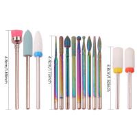 Juego Profesional De 13 Piezas De Brocas Para Uñas De Cerámica En Caja Para Manicura Eléctrica Acrílicas Y Cutículas - details 5