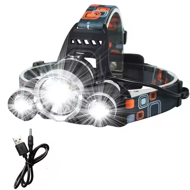 Linterna Frontal LED Super Brillante Recargable Con Batería 18650 Para Pesca Caza Y Camping Impermeable Con Tres Modos De Luz - 1