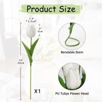 Tulipán Artificial De Toque Realista 1 Pieza Decoración De Boda Fiesta Hogar Regalo Para Día De San Valentín Y Día De La Madre - details 12