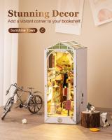Rolife Book Nook Sunshine Town Kit Puzzle 3D Madera Rompecabezas Maquetas para Montar con leds - details 6