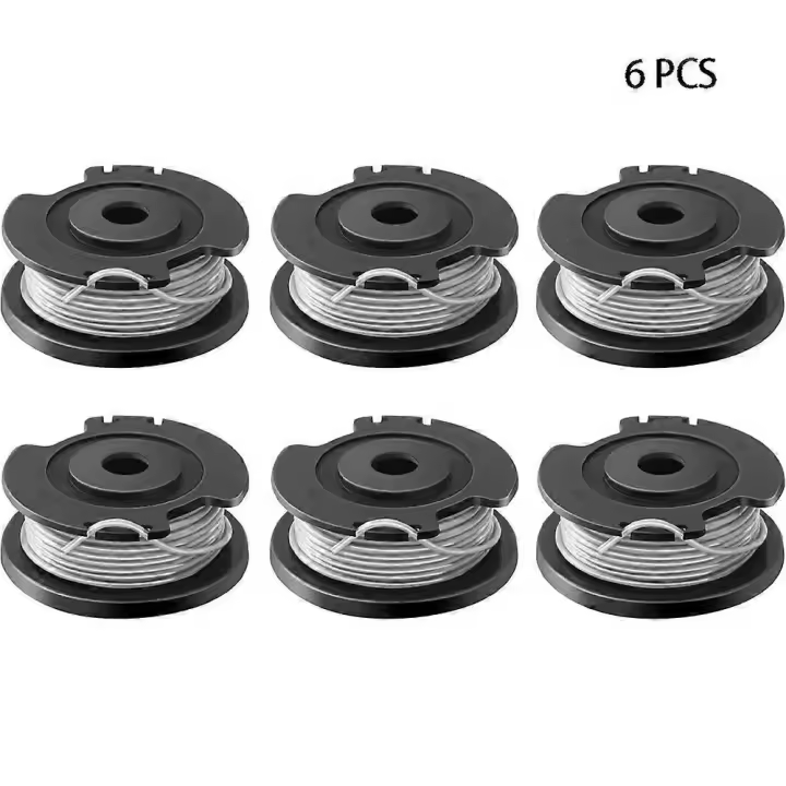 6 Pack Lawn Mower Cord Spools Compatible with 20V Cordless Lawn Eater, 16.4ft Electric Lawn Mower Feed Cord, Lawn Eater Spool Replacement Parts - 1