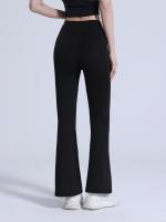 Nuevos Pantalones De Yoga Para Mujer Con Pierna Ancha Cintura Alta Levanta Glúteos Leggings Deportivos Flares Casuales Running Sueltos Con Banda Al Final - details 1