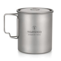 Tomshoo Taza De Camping De Titanio 750ml Duradera Para Exteriores Utensilios De Turismo Y Picnic Equipo De Camping - details 1