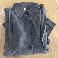 Camisa Casual Para Mujer Suelta Con Cinturón Y Cuello En V Vintage De Manga Larga Transpirable Para Oficina Y Uso Diario - details 0